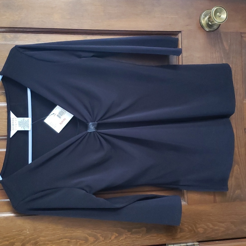 Black Stretchy Knit Top